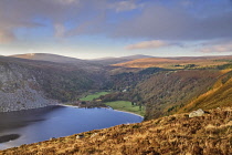 Ireland, County Wicklow, Luggala estate with Lough Tay below.