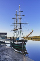 Ireland, County Wexford, New Ross, Dunbrody Famine Ship which is a reproduction of an 1840's Irish emigrant ship.