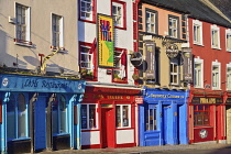 Ireland, County Kilkenny, Kilkenny city, Colourful streetscape.