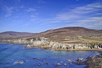 Ireland, County Mayo, Rocky seascape on the Atlantic Drive.