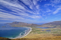 Ireland, County Mayo, View of Keel Beach from Minaun Cliffs.