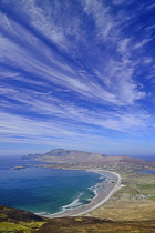 Ireland, County Mayo, View of Keel Beach from Minaun Cliffs.