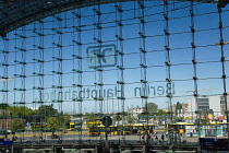 Germany, Berlin, Mitte, Hauptbahnhof interior of the steel and glass train station designed by Meinhard von Gerkan.