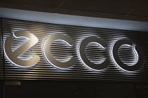 Germany, Berlin, Mitte, Ecco shoe shop sign. **Editorial Use Only**