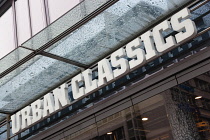Germany, Berlin, Mitte, Friedrichstrasse, Urban Classics shop sign. **Editorial Use Only**
