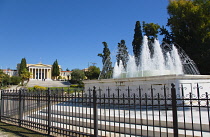 Greece, Attica, Athens, Zappeion exhibition and Congress Hall in the national gardens.