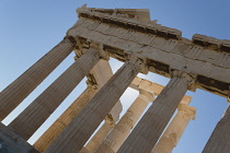 Greece, Attica, Athens, Acropolis, The Parthenon ruins.