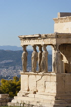 Greece, Attica, Athens, Acropolis The Caryatids on the Erechtheion.