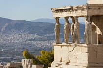 Greece, Attica, Athens, Acropolis The Caryatids on the Erechtheion.