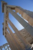 Greece, Attica, Athens, Acropolis, The Erechtheion ruins.
