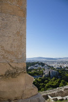 Greece, Attica, Athens, view over city from the Acropolis.
