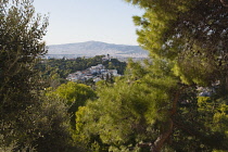 Greece, Attica, Athens, view over city from the Acropolis.