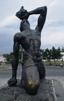West Indies, Haiti, Port au Prince, Statue of Unknown Maroon, Maroons were native Haitians.