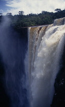 Guyana, Kaieteur National Park, Kaieteur Falls on the Potaro River with sheer drop of 228 metres.