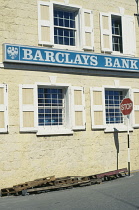 West Indies, St Kitts & Nevis, Nevis, Charlestown, Exterior facade of Barclays Bank.