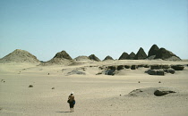 Sudan, El Nuri pyramids on the west bank of the river Nile, burial place of King, Queens and princes.