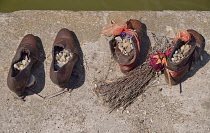 Hungary, Budapest, Shoes on the Danube Bank memorial in memory of those executed here during World War Two.