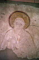 Sudan, Khartoum, Faras Christian fresco in the museum.