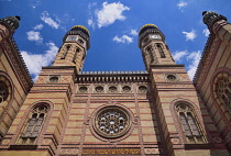 Hungary, Budapest, Dohany Street Great Synagogue, exterior view of the facade.