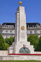 Hungary, Budapest, Szabadsag or Liberty Square, Soviet Army Memorial dedicated to those Soviet soldiers who died in the Liberation of Budapest during World War Two.