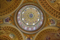 Hungary, Budapest, St Stephens Basilica, interior of the dome.