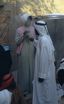 Qatar, General, Descendants of slaves from Mombassa at a healing seance burning incense.
