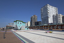 England, East Sussex, Brighton, Upside down house visitor attraction on the seafront.