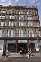 Ireland, North, Belfast, Donegall Place, Zara clothing shop in former Anderson & McAuley department store building.