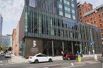 Ireland, North, Belfast, Exterior of the Grand Central Hotel on Bedford Street.