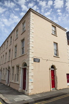 Ireland, North, Belfast, Traditional Georgian architecture in Little May Street.