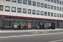 Ireland, North, Belfast, Glider bus stop on May Street.