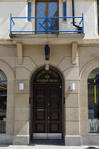 Ireland, North, Belfast, Entrance to the Freemason Hall in Cornmarket.