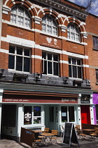 Ireland, North, Belfast, Ann Street, Exterior of the Little Wing pizzeria.