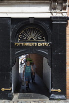 Ireland, North, Belfast, Ann Street, Entrance to Pottingers entry.