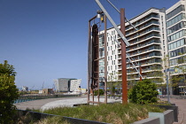 Ireland, North, Belfast, Titanic Quarter, Visitor centre designed by Civic Arts & Eric R Kuhne.