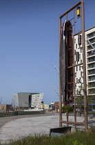 Ireland, North, Belfast, Titanic Quarter, Visitor centre designed by Civic Arts & Eric R Kuhne.