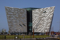 Ireland, North, Belfast, Titanic Quarter, Visitor centre designed by Civic Arts & Eric R Kuhne.