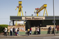 Ireland, North, Belfast, Titanic Quarter, Spud Murphys fast food restaurant.