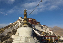 The Potala Palace was founded about 1645 A.D. and was the former summer palace of the Dalai Lama and is a part of the Historic Ensemble of the Potala Palace, Lhasa - a UNESCO World Heritage Site.  Lha...