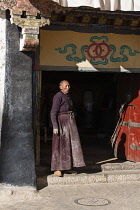 The Drepung Monastery was founded in 1416 A.D. and was the largest monastery in all of Tibet, housing up to 10,000 monks at one time.  Near Lhasa, Tibet.