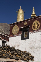 The Drepung Monastery was founded in 1416 A.D. and was the largest monastery in all of Tibet, housing up to 10,000 monks at one time.  Near Lhasa, Tibet.