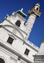 Austria, Vienna, Karlskirche, a side tower.