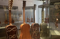 England, Oxford, Ashmolean Museum, Stradivari guitars.