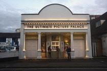 England, Oxford, Cowley Road, Ultimate Picture Palace Arthouse Cinema at night..