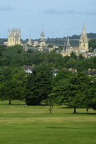 England, Oxford, Cowley Road, City of Spires, view of Oxford centre from South Park.