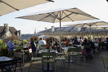 England, Oxford, Benugo rooftop restaurant at the Ashmolean Museum.