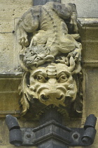 England, Oxford, Merton College, gargoyle.