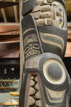 England, Oxford, Pitt Rivers Museum, totem detail.