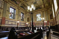 England, Oxford, Worcester College, chapel interior.