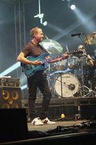 Music, Instruments, String, Electric Bass being played live on stage by Mark King with Level 42.